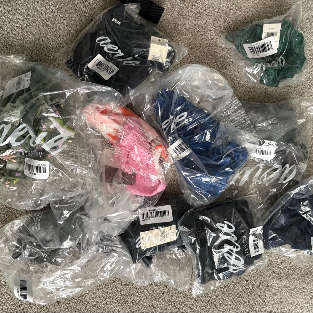 Lot of 10 Aerie boyshort underwear size S. Brand new with tags in sealed plastic